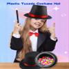 12 Pack Kids Plastic Top Hats Black Top Hat with Red Band Glitter Magician Party Hat High Top Hat for Child Halloween Cosplay (Color Style 2 (PVC Glitter)) view 4