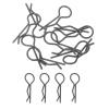 MECCANIXITY 10pcs 30-Degree Angle RC Body Clips Bent Springy R Pins 35x1.6x12.5mm for All 1/6 1/8 Scale Model RC Car Crawler Truck,Shell Replacement Parts(Black) view 1