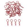 MECCANIXITY 30pcs 30-Degree Angle RC Body Clips Bent Springy R Pins 25x1.4x10mm for All 1/8 1/10 Scale Model RC Car Crawler Truck,Shell Replacement Parts(Red) view 1