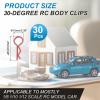 MECCANIXITY 30pcs 30-Degree Angle RC Body Clips Bent Springy R Pins 25x1.4x10mm for All 1/8 1/10 Scale Model RC Car Crawler Truck,Shell Replacement Parts(Red) view 2