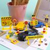 Hemoton Miniature Traffic Barrier Toy Roadblock Signs Toy Kids Educational Traffic Sign Model for Learning and Playtime Durable Sign Barricade Decoration 2.24X1.77X0.07 Inches view 2