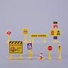 Hemoton Miniature Traffic Barrier Toy Roadblock Signs Toy Kids Educational Traffic Sign Model for Learning and Playtime Durable Sign Barricade Decoration 2.24X1.77X0.07 Inches view 3