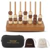 4 in a Row Game Wooden - 4 Connect in a Row Classic Strategy Game for Adults Kids,Four Connect Same Colour in a Row,Portable Travel Games Family Board Games with Storage Bag view 1