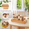 4 in a Row Game Wooden - 4 Connect in a Row Classic Strategy Game for Adults Kids,Four Connect Same Colour in a Row,Portable Travel Games Family Board Games with Storage Bag view 2