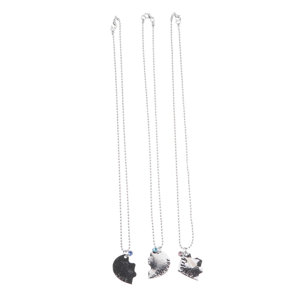 CALLARON 3pcs Loving Heart Jigsaw Puzzle Necklace for Friends Colorful Friendship Jewelry Pendant Cute Heart Design for Special Moments
