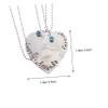 CALLARON 3pcs Loving Heart Jigsaw Puzzle Necklace for Friends Colorful Friendship Jewelry Pendant Cute Heart Design for Special Moments view 2