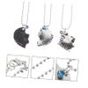 CALLARON 3pcs Loving Heart Jigsaw Puzzle Necklace for Friends Colorful Friendship Jewelry Pendant Cute Heart Design for Special Moments view 4