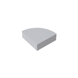 Gobricks 25269 Circular Plate Tile Round 1x1 Quarter, Gray White, 50 pcs