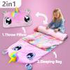 Kids Sleeping Bag, Large Unicorn Slumber Bag for Girls Boys, Portable Nap Mat, Preschool Daycare Kindergarten Birthday Gift 3-12 Yr Child, Pink view 2