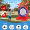 47 Inch Large Inflatable Dart Board Pool Toys Games with 12 Balls Swimming Pool Water Game for Teens Adults Pool Backyard Beach Outdoor Summer Water Toys Gift for Kids Ages 3-12 Boys Girls, Red view 3