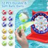 47 Inch Large Inflatable Dart Board Pool Toys Games with 12 Balls Swimming Pool Water Game for Teens Adults Pool Backyard Beach Outdoor Summer Water Toys Gift for Kids Ages 3-12 Boys Girls, Red view 4