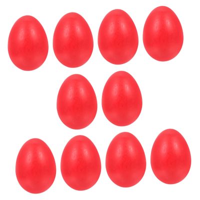 LIFKOME 10pcs Easter Party Wooden Crafts Shape Ornaments DIY Dye Egg Decorations for Easter Egg Hunt