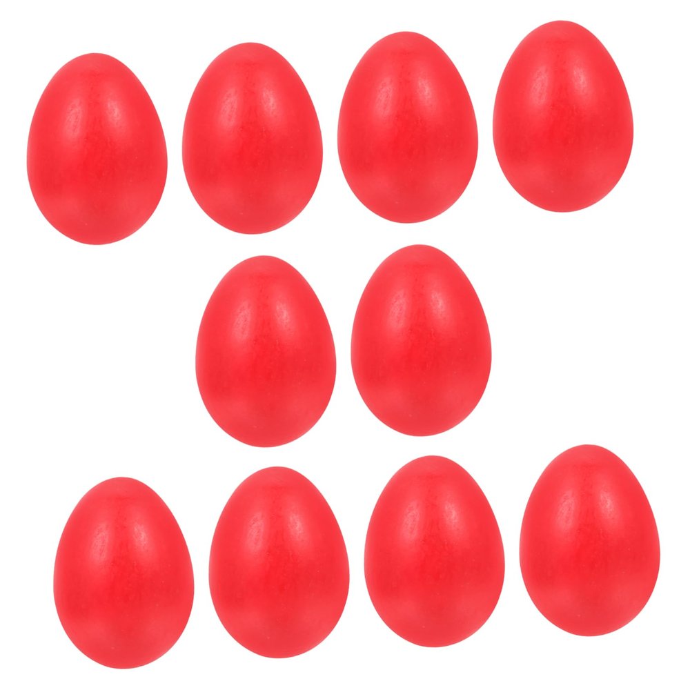 LIFKOME 10pcs Easter Party Wooden Crafts Shape Ornaments DIY Dye Egg Decorations for Easter Egg Hunt
