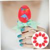 LIFKOME 10pcs Easter Party Wooden Crafts Shape Ornaments DIY Dye Egg Decorations for Easter Egg Hunt view 3