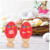 LIFKOME 10pcs Easter Party Wooden Crafts Shape Ornaments DIY Dye Egg Decorations for Easter Egg Hunt view 4