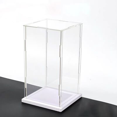 Jievmrs Acrylic Display Case Dustproof Acrylic Display Case for Collectibles, Rectangular Transparent Cube for Organizer Action Figures, Memorabilia/Block Clear Storage Bins(35x35x30cm(14"x14"x12"))