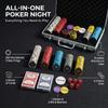 LOYCHIP 300 Piece Poker Set 11.5g Numbered Chips with Aluminum Case 2 Decks Cards Dealer Blind Buttons 5 Dice for Texas Holdem Blackjack Casino Gaming view 2