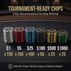 LOYCHIP Poker Chip Set 500-Piece 11.5g Heavyweight Chips with Denominations Aluminum Case Playing Cards and Dealer Buttons for Texas Holdem Blackjack Casino Night view 3