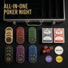 LOYCHIP 500 Piece Poker Chip Set Texas Holdem Blackjack 14g Heavy Clay Composite Numbered Chips with Aluminum Case 2 Decks Playing Cards Dice Dealer Small Big Blind Buttons for Adult Casino Night view 2