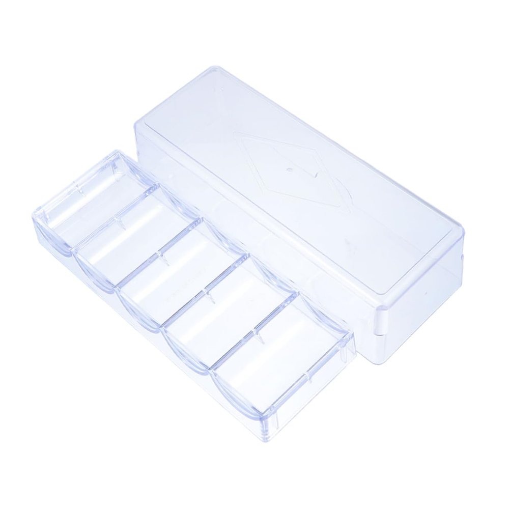 DIYEAH 100pieces Chip Accessory Poker Chip Holder Portable Box Poker to Use for Daily Needs