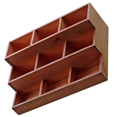 SOESFOUFU 9grid Display Rack Figures and Car Models Statuette Storage Shelf Vintage Style Handicrafts Organizer Multi-level Collection Holder for Home Decor