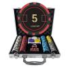 LOYCHIP 200-Piece Poker Set 11.5g Heavyweight Chips with Numbers and Aluminum Case Texas Holdem Kit Includes 2 Decks of Cards Dealer Buttons and 5 Dice for Blackjack Casino Night view 1