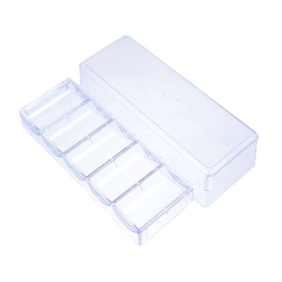 Happyyami Convenient Poker Chip Holder Poker Chip Box 5 Compartments Poker Chip Organizer for Poker Night