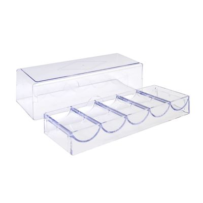 ERINGOGO Multi-Function Poker Chip Holder Portable Poker Chip Tray Acrylic Display Coin Box Storage Supplies