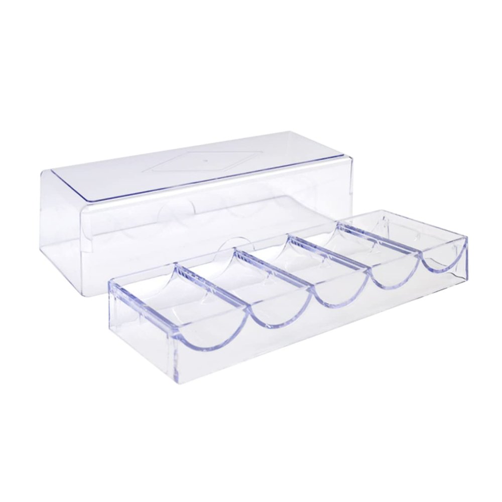 ERINGOGO Multi-Function Poker Chip Holder Portable Poker Chip Tray Acrylic Display Coin Box Storage Supplies
