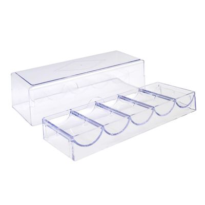 Holibanna 100pieces Poker Chip Holder Multi-Function Chip Box Tray Portable Serving Utensils
