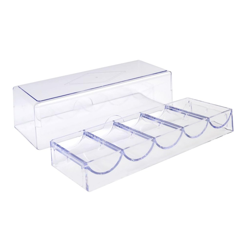 Holibanna 100pieces Poker Chip Holder Multi-Function Chip Box Tray Portable Serving Utensils