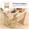 Abaodam Miniature Desk Model Adorable Dollhouse Furniture for Boys and Girls Scale Study Desk Accessory for Mini House Decoration Safe and Craftsmanship for Playtime view 4