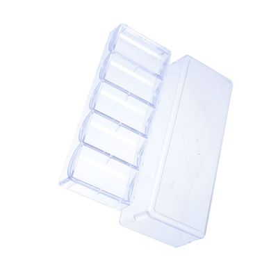 SHOWERORO Professional Poker Chip Tray Acrylic Poker Chip Box for Party Poker Chip Holder 100 Numbered Chips