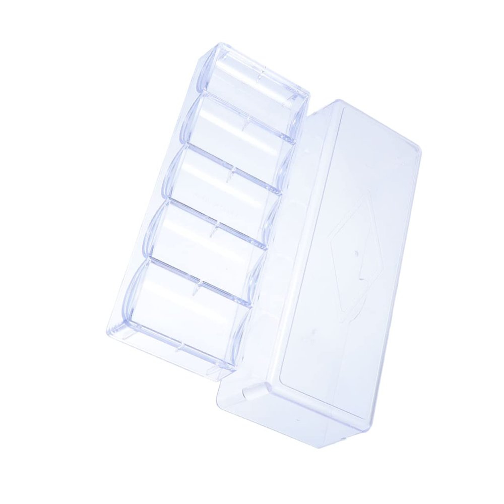 SHOWERORO Professional Poker Chip Tray Acrylic Poker Chip Box for Party Poker Chip Holder 100 Numbered Chips