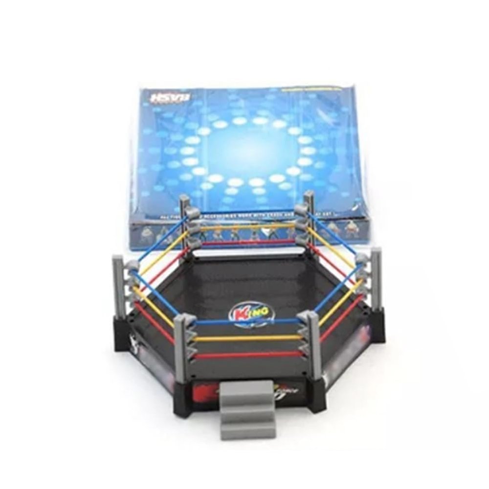 Toys Wrestling Toys Wrestling Warrior Toys Authentic Wrestling Ring Set Flexible Strings Spring Loaded Child Playing Time, Plastic, No Gemstone