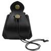 BCOATH 1pc Portable Leather Dice Storage Bag Compact Dice Pouch for Game Beads Accessories for Travel Organization Black view 1