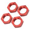 4 Pcs 24mm Wheel Hex Hub Nut Aluminum Alloy High Strength 24mm Hex Hub Nut for ARRMA 1/5 Outcast Kraton 8s Lightweight RC Car Accessories (Red) view 3