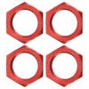 4 Pcs 24mm Wheel Hex Hub Nut Aluminum Alloy High Strength 24mm Hex Hub Nut for ARRMA 1/5 Outcast Kraton 8s Lightweight RC Car Accessories (Red) view 4
