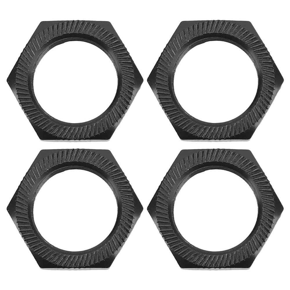 4 Pcs 24mm Wheel Hex Hub Nut Aluminum Alloy High Strength 24mm Hex Hub Nut for ARRMA 1/5 Outcast Kraton 8s Lightweight RC Car Accessories (Black)