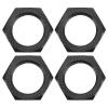 4 Pcs 24mm Wheel Hex Hub Nut Aluminum Alloy High Strength 24mm Hex Hub Nut for ARRMA 1/5 Outcast Kraton 8s Lightweight RC Car Accessories (Black) view 1