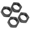 4 Pcs 24mm Wheel Hex Hub Nut Aluminum Alloy High Strength 24mm Hex Hub Nut for ARRMA 1/5 Outcast Kraton 8s Lightweight RC Car Accessories (Black) view 3