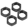 4 Pcs 24mm Wheel Hex Hub Nut Aluminum Alloy High Strength 24mm Hex Hub Nut for ARRMA 1/5 Outcast Kraton 8s Lightweight RC Car Accessories (Black) view 4