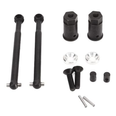 54mm Steel RC Front Drive Shaft, Easy Installation CVD Axle Replacement for Axial Yeti JR 1/18, Enhances Driving Force and Power Transmission Stability (Black)