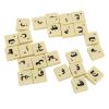 110PCS Plastic Arabic Letter Chess Pieces, Crossword Tiles for Table Board Games, PS Material, Wear, Clear Letters, Suitable for Home and Outdoor Games view 4