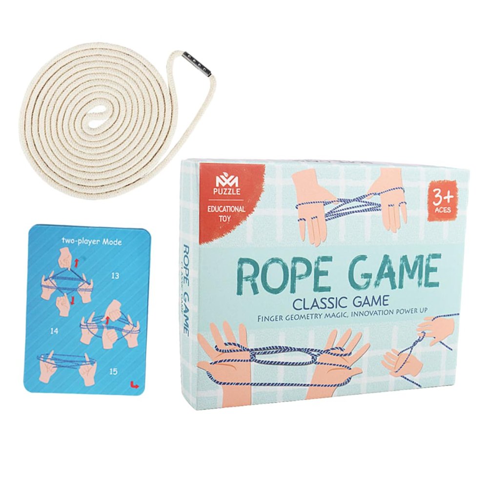 BRIGHTFUFU 1set Cradle Rope and Girls Finger Toy for Imagination and Creativity for Parties Camping and Outdoor Fun Educational Weaving Rope for Boy Girl