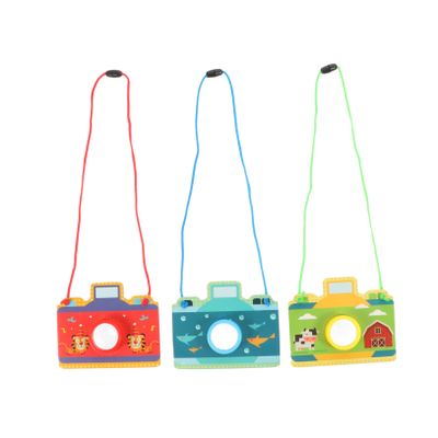 ZUNOXAZ 3pcs Cartoon Camera Kaleidoscope Portable Multi-Prism Toy for Boy Girl Random Pattern Colors for Parent-boy Girl Interaction and