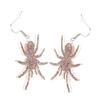 Veemoon 2pcs Colorful Spider Earrings for Girls Glitter Acrylic Ear Accessories Unique Halloween Party Jewelry Lightweight Comfortable Festive Spooky Vibe view 1