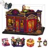 iiecrKiie DIY Miniature Dollhouse Kit with Furniture, Creative Room Opened & Closed Wooden Doll House with LED Light for Family and Friends (B-Energy Stations-) view 1