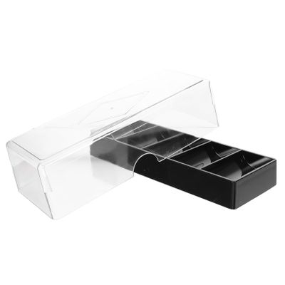 Abaodam Acrylic Poker Chip Case with Cover Multi-function Transparent Holder for Organized Storage of Poker Chips Cards and Dice and Reusable Design for Home Club Use