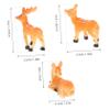 3pcs Miniature Deer Figurines Unique Elk Statues for Holiday Decor for Home Office Garden for Crafting and Arrangements view 2